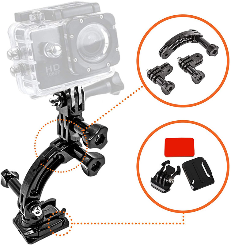 Helmet Mount Set Rotary Extension Arm for Insta360 ONE R/GoPro...